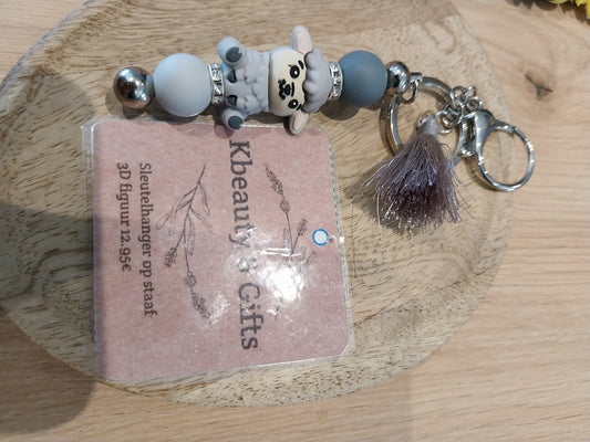 sleutelhanger op staaf